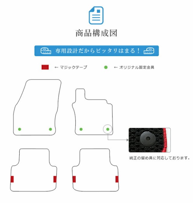 VW tiguan ティグアン 5N STDマット フロアマットの通販は