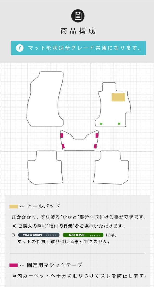 スバル レヴォーグレイバック フロアマット VN系 専用 NAシリーズ アクセサリー カーマット 内装 カスタム 車用品 内装パーツ_1