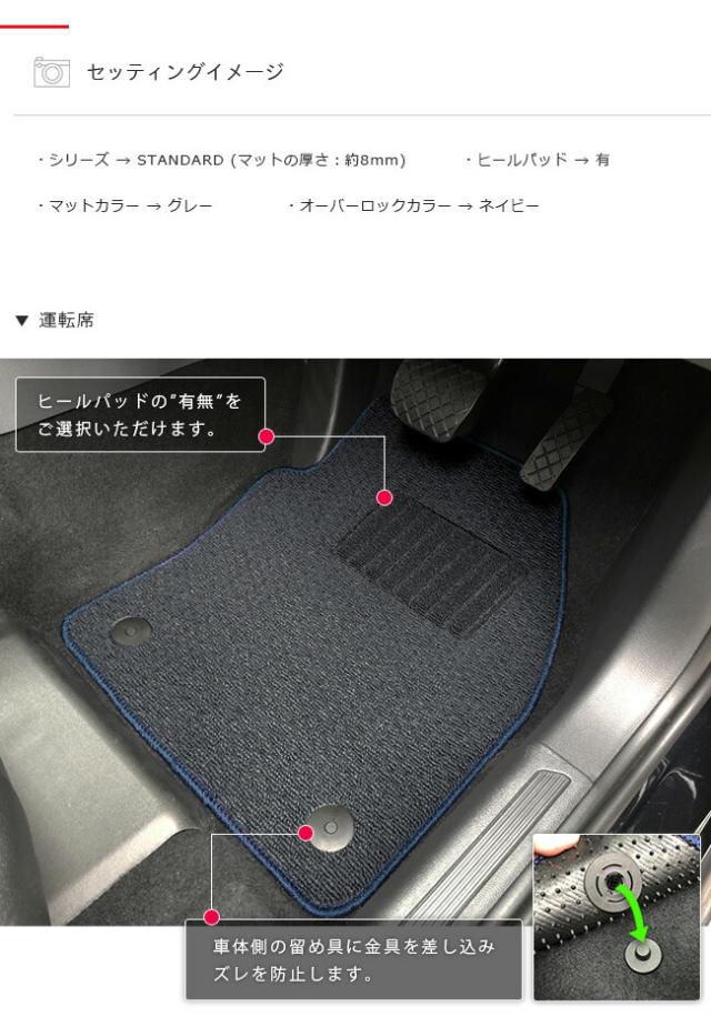 VW T-クロス STDマット フロアマット 内装カスタム フォルクスワーゲン T-CROSS_5