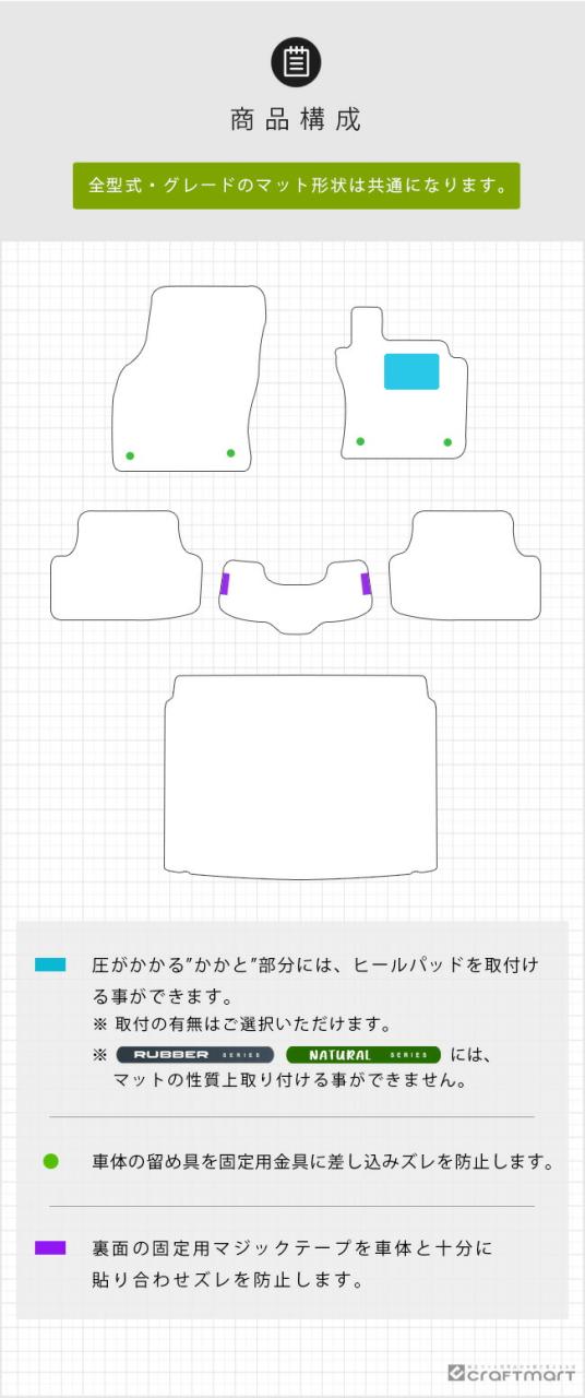 フォルクスワーゲン ゴルフR CD系 フロアマット ラゲッジマット セット STシリーズ 右ハンドル専用 車用アクセサリー カーマット 内装カスタム 新型 内装パーツ Golfr_1