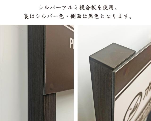 本堂案内 木目調 2本足支柱付き看板 プレートサイズ：H300×W400ミリ/ 本堂はこちら 誘導看板 案内看板 参拝 m-ssl-shrine03_4