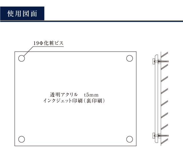 【 透明アクリル 紺青色 壁付けタイプ 】 宅地建物取引業者票(令和7年4月1日施行版)＋報酬額票（令和6年7月1日施行版） ２点セット H35×W45cm tk-com-acryl-blue01-2set_5