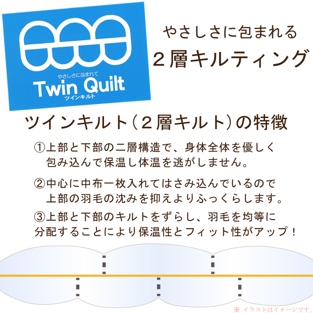 抗菌防臭加工無料  冬用 羽毛布団 ポーランド産 マザーグース ダウン93％ シングルロング 150×210cm ロイヤルゴールドラベル ダウンパワー420 DP420 羽毛1.3kg入り 二層キルト ツインキルト 日本製 綿100％ 掛け布団 羽毛掛け布団 羽毛 甲州羽毛布団_8