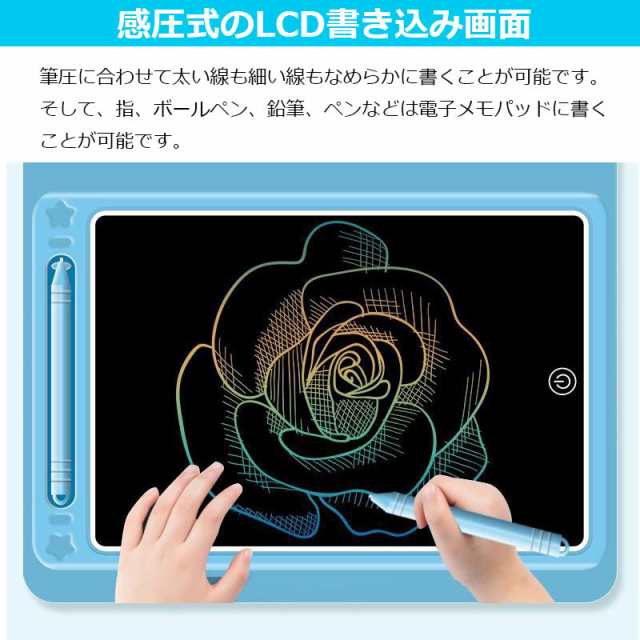 【色: ピンク】Wicue15インチお絵描きボード電子パッド カラースクリーンの