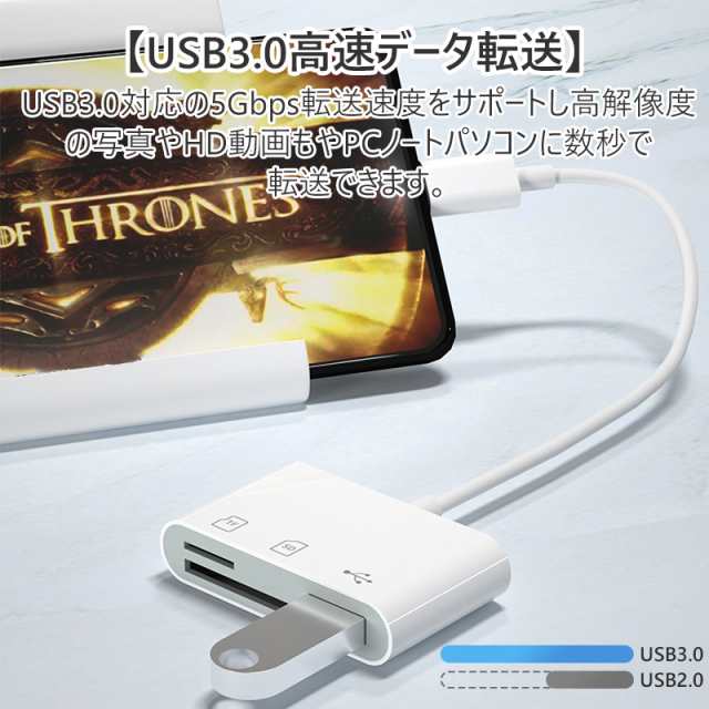 進化版521GB対応】SDカードリーダー Lightning SDカードカメラリーダー iphone カメラリーダー USB3.0 マイクロsdカードリーダー  メモの通販はau PAY マーケット PROZERO au PAY マーケット－通販サイト