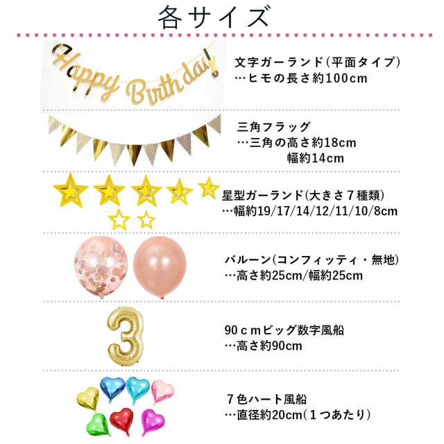 誕生日 飾り付け 選べる ガーランド バルーン 風船 ハッピーバースデイ HAPPY BIRTHDAY サプライズ お祝いの通販はau PAY  マーケット - GreedFactory