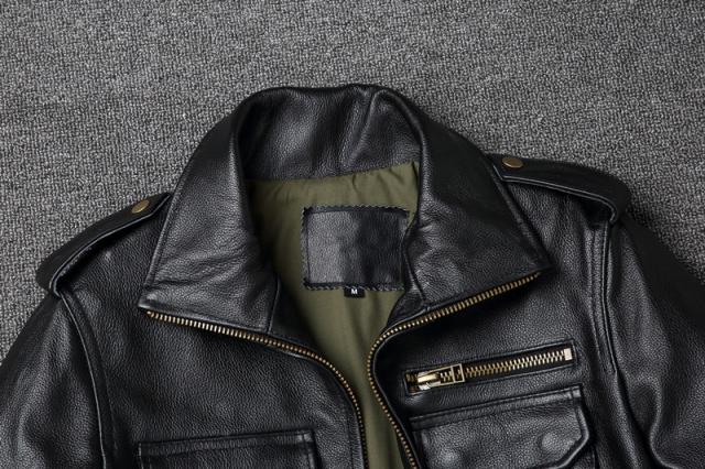 【水曜日まで！10％クーポン配布中】 ライダースジャケット M65 ミリタリー メンズ 革ジャン 本革 レザージャケット 皮ジャン バイク 牛革 ブルゾン B系 秋冬 冬服 バイカー