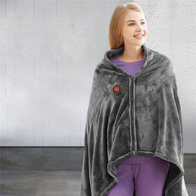 【水曜日まで！10％クーポン配布中】 電気毛布 敷毛布 150×80cm 8発熱ヒーター 掛け着る両用 電気ブランケット 電気ひざ掛け毛布 ブランケット オフィス 3段階温度調節 USB給電