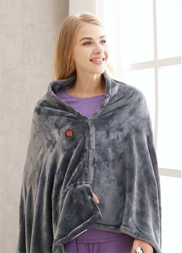 【水曜日まで！10％クーポン配布中】 電気毛布 敷毛布 150×80cm 8発熱ヒーター 掛け着る両用 電気ブランケット 電気ひざ掛け毛布 ブランケット オフィス 3段階温度調節 USB給電