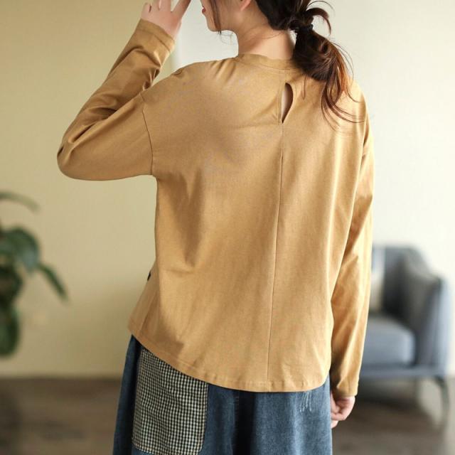 Tシャツ レディース 長袖 カットソー ブラウス ゆる 着痩せ 体型カバー ス カジュアル 春服 Tシャツ レディース 長袖 秋 冬 春 夏 春コーデ カットソー