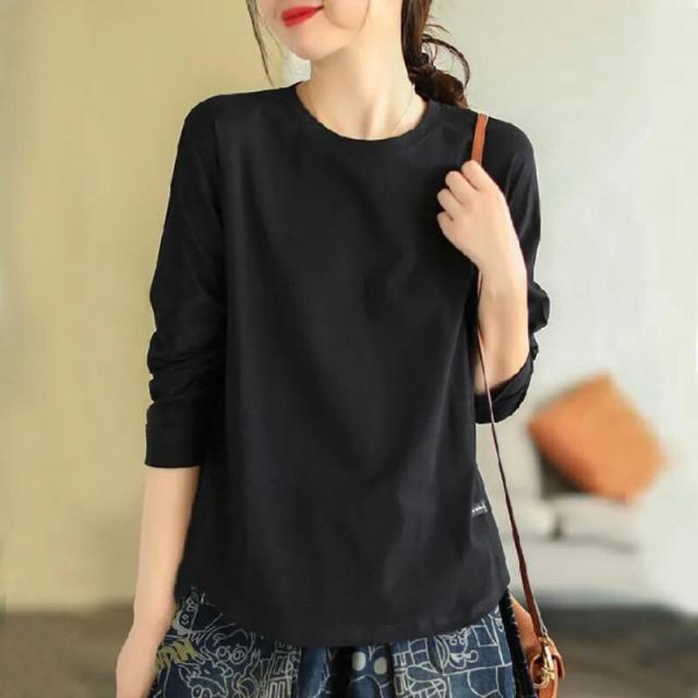 Tシャツ レディース 長袖 カットソー ブラウス ゆる 着痩せ 体型カバー ス カジュアル 春服 楽天市場】tシャツ レディース 長袖 40代 春秋 トップス 無地T