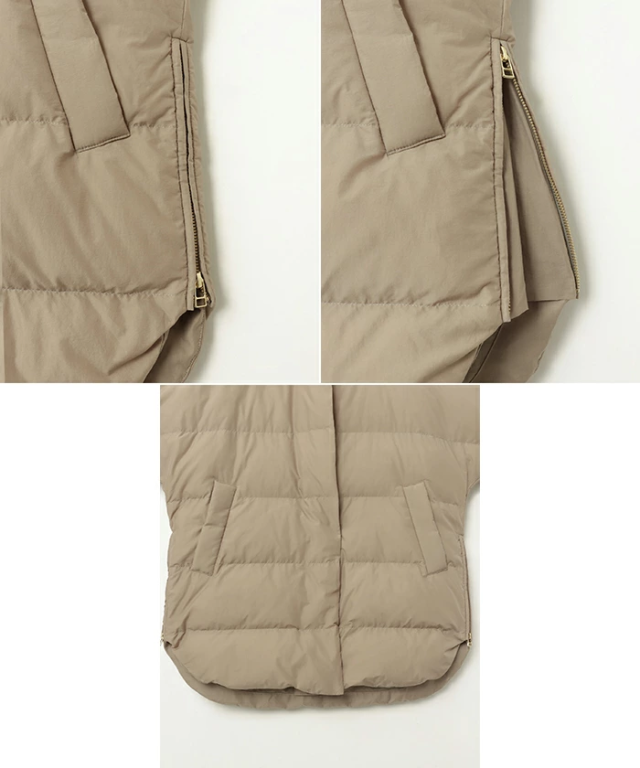 t04 evernavy エバーネイビー ドルマン サイドジップ ダウンジャケット