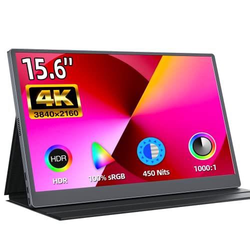 モバイルモニター 15.6インチ kksmart 4K解像度(3840*2160) 450nits高