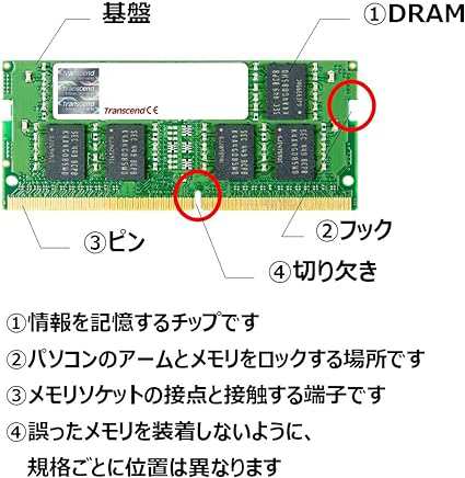 Transcend ノートPC用メモリ PC4-17000(DDR4-2133) 8GB 1.2V 260pin SO ...