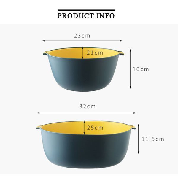 2点セット ザルボウル 洗い桶 水切りかご 水切りセット 二重層 ざる キッチン コンパクト 洗浄容器の通販はau PAY マーケット -  ａｃｅｇｒｅｅｎ