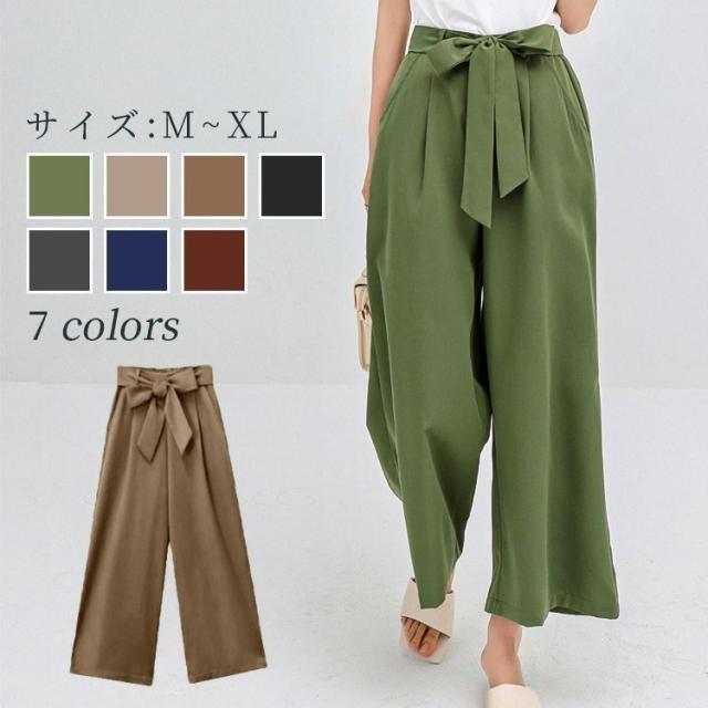 ワイドパンツ レディース ロングパンツ 春 夏 ゆったり 9分丈パンツ サマーパンツ 長ズボン ガウチョパンツ 垂れ感 レトロ お洒落の通販はau Pay マーケット ａｃｅｇｒｅｅｎ