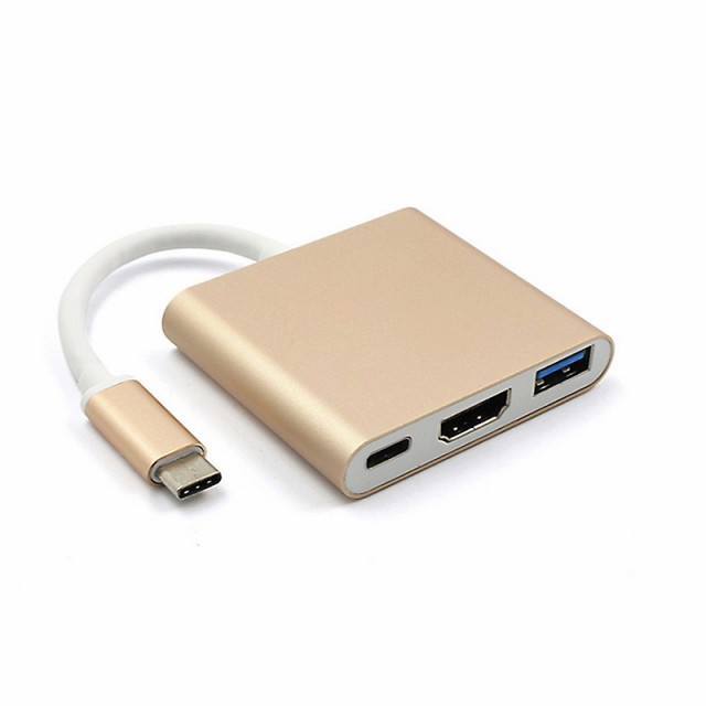 USB Type-C 3in1 HDMI スイッチ 変換アダプタ TV f2i