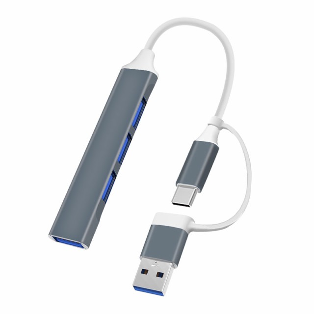 USBハブ Type-C to USB3.0 1ポート USB2.0 3ポート 変換コネクタ OTGアダプター OTG機能 最大伝送速度5Gbps  コンピュータ USB-C ハブ