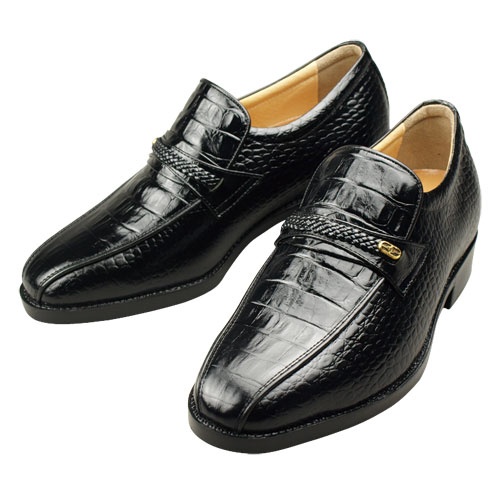 インヒール ビジネス シューズ メンズ シニア 日本製 牛革 クロコ調 メンズアップシューズ 全2色 靴 シューズ 紳士服 ワイズ 4E 黒 茶 ブラック ブラウン レザー ファッション 40代 50代 60代 70代 80代 父の日 お父さん おじいちゃん 敬老の日 身長　mk　p17233　p26849