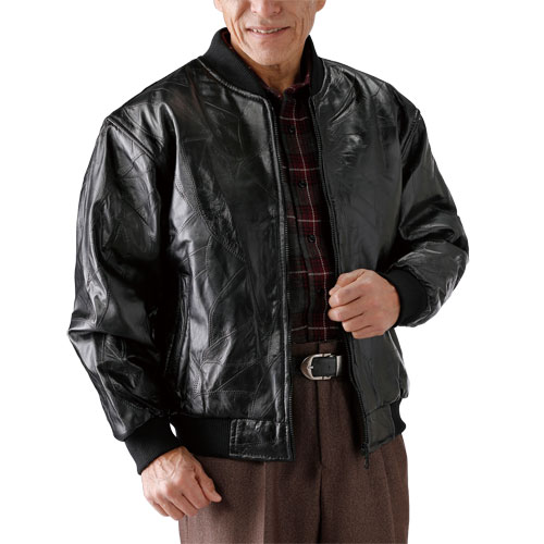 本革 レザーブルゾン 革ジャン メンズ フランコ・コレツィオーニ ラム革ボア付パッチワークブルゾン ブラック 黒 紳士服 シニア 男性 ラムレザー シニアファッション かっこいい 40代 50代 60代 70代 80代 父の日 お父さん おじいちゃん 敬老の日 秋冬　arr　p17742