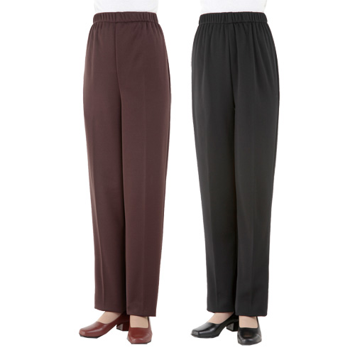 スラックス 裏起毛 ズボン レディース 日本製 撥水加工あたたか裏起毛パンツ 2色組 選べる股下丈 婦人服 ミセス シニア ボトムス ブラック ブラウン 黒 茶色 シニアファッション 50代 60代 70代 80代 母の日 お母さん 秋物 冬物 秋冬　natu　p19012の通販は 5,526円