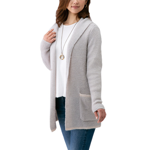 カーディガン レディース 秋冬 ピエルッチ ウール混フード付きカーディガン 全3色  婦人服 ミセス シニア フーディ カーデ シンプル　natu　p19163 カーディガン 秋冬 ピエルッチ ウール混フード付きカーディガン
