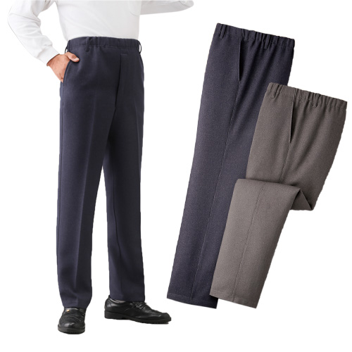 裏起毛パンツ メンズ シニア 秋冬 日本製 紳士ナノヒーティング裏起毛パンツ（2色組） 選べる股下丈 ズボン 紳士服 シニア ボトムス あったか 暖かい 防寒 紺色 グレー ネイビー シニアファッション 40代 50代 60代 70代 80代 父の日 お父さん 裾上げ済み　natu　p19249