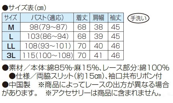 ブラウス レディース 春夏 レース使い綿麻楊柳ブラウス 全2色 シャツブラウス 婦人服 ミセス シニア 紺色 青 ブルー ネイビー カジュアル　sowa　p19627 レース使い綿麻楊柳ブラウス 全2色 ブラウス 七分袖 シャツ