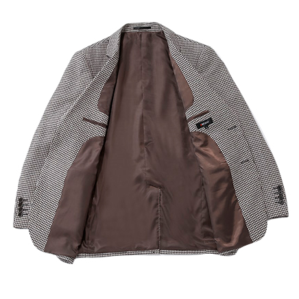 テーラードジャケット 千鳥格子柄 メンズ シニア 秋冬 ピエルッチ ジャケット 紳士服 上着 シンプル 千鳥柄 白黒 モノトーン 上品 おでかけ着 背広 シニアファッション 40代 50代 60代 70代 80代 父の日 お父さん ギフト プレゼント　sai　p20366　p23244　p24981　p26189_3