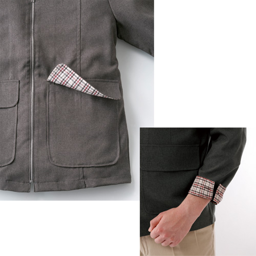 ブルゾン 秋冬 日本製 紳士撥水加工デザインブルゾン グレー系 アウター メンズ 紳士服 シニア 上着 はっ水加工 ジャケット ファスナー シニアファッション 50代 60代 70代 80代 父の日 お父さん　natu　p20375 ブルゾン 秋冬 日本製 紳士撥水加工デザインブルゾン グレー系