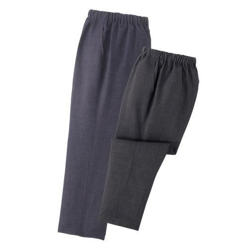 日本製 グレンチェック 快適パンツ 2色組 選べる股下丈 スラックス ウエストゴム メンズ 紳士服 シニア 男性 グレー ネイビー チェック柄 シンプル センタープレス イージーパンツ 40代 50代 60代 70代 80代 父の日 お父さん 裾上げ済み 秋物 冬物 秋冬　kuri　p24678の通販は 8,789円