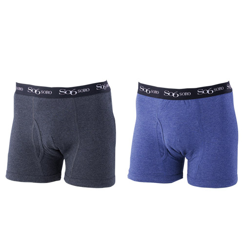 吸水ポケット付き 失禁ボクサーパンツ 2色組 ボクサーパンツ 無地 下着 肌着 パンツ メンズ 紳士服 シニア 男性 失禁 尿漏れ 対策 失禁パンツ 介護 シンプル ブラック ネイビー 黒 紺色 シニアファッション 40代 50代 60代 70代 80代　ni　p25282