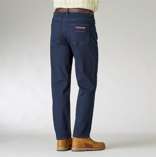 ジーンズ ジーパン デニム パンツ メンズ ダンロップ・リファインド 甘撚りストレッチデニムパンツ 2色組 選べる股下丈 紳士服 シニア 男性 ネイビー ブルー 紺色 青 シンプル シニアファッション 40代 50代 60代 70代 80代 父の日 お父さん 裾上げ済み　fri　p25346