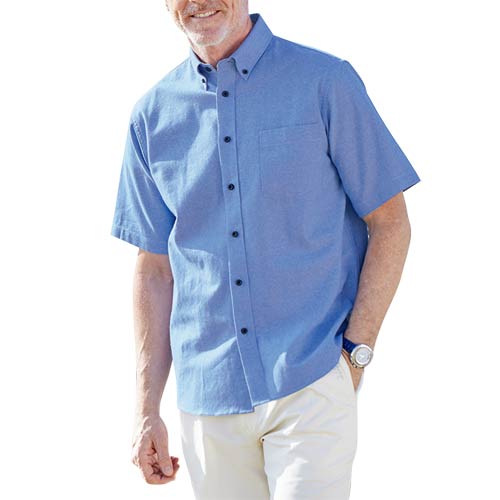 麻混 綿麻 カジュアルシャツ 半袖 メンズ 麻入り さらっと ボタンダウンシャツ 3色組 紳士服 シニア 男性 ブルー イエロー グリーン コットン リネン 無地 シンプル シニアファッション 40代 50代 60代 70代 80代 90代 父の日 お父さん おじいちゃん 春夏　fri　p25798