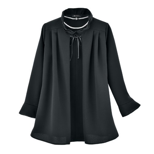 日本製 フォーマルドレープチュニック ブラックフォーマル 黒