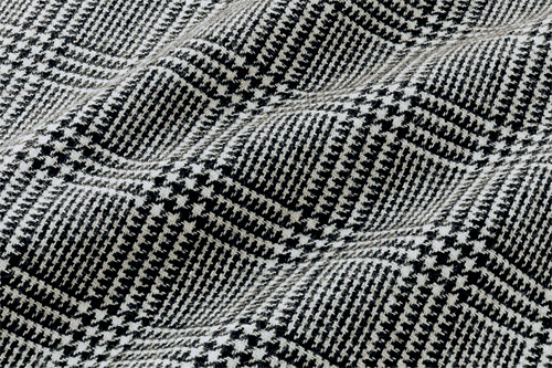 日本製 尾州織 グレンチェック柄ブラウス シャツ ブラウス 長袖 グレー