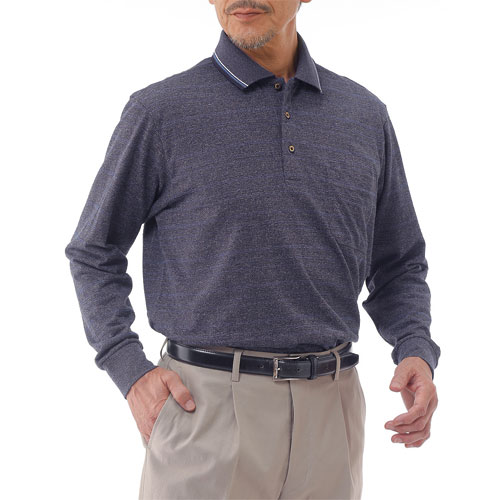 ポロシャツ 長袖 チェック メンズ ポールミラー ミニ格子柄長袖ポロシャツ 3色組 紳士服 シニア 男性 ワイン ネイビー ベージュ おしゃれ かっこいい シンプル シニアファッション 40代 50代 60代 70代 80代 父の日 お父さん おじいちゃん 秋冬　how　p26284