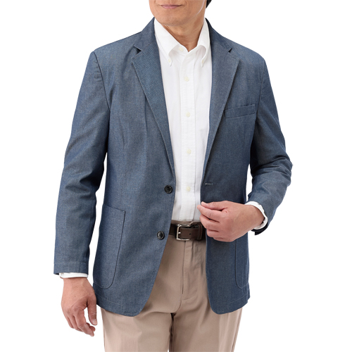 ピエルッチ デニムテーラードジャケット ネイビー テーラードジャケット デニムジャケット メンズ 紳士服 シニア 男性 紺色 テーラージャケット 上着 アウター シンプル 上品 シニアファッション 40代 50代 60代 70代 80代 90代 父の日 お父さん 春物 夏物 春夏　sai　p27099