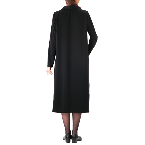 日本製 ゆったりフォーマルワンピース M L LL 3L ブラックフォーマル