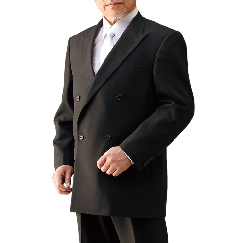 フランコ・コレツィオーニ 礼装フォーマルスーツ 2点セット ジャケットダブル 喪服 礼服 ブラックフォーマル メンズ 紳士服 シニア 男性 大人 黒 ジャケット スラックス シンプル 上品 シニアファッション 40代 50代 60代 70代 80代 90代 父の日 お父さん 秋冬　arr　p27711_1