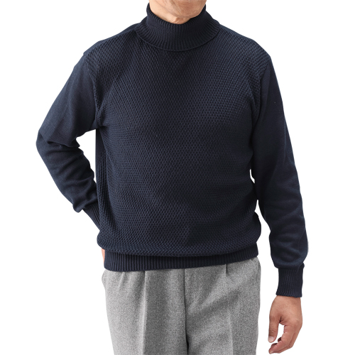 ニット セーター メンズ ピエルッチ タートルネック セーター 3色組 紳士服 シニア 男性 大人 ネイビー イエロー グレー 紺色 黄色 灰色 リブ袖 ハイネック 無地 シンプル 上品 シニアファッション 40代 50代 60代 70代 80代 90代 父の日 お父さん 秋冬　sai　p28092