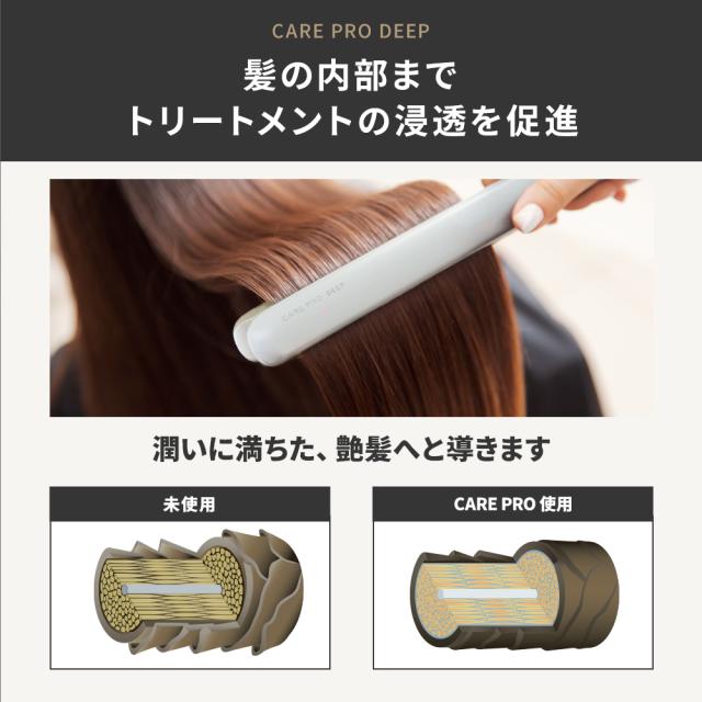 【正規品取扱店】CARE PRO ケアプロ ディープ CUI-01 超音波アイロン トリートメント浸透促進器 ホームケア 家庭用 防水 ヘアケア 美容家電_2