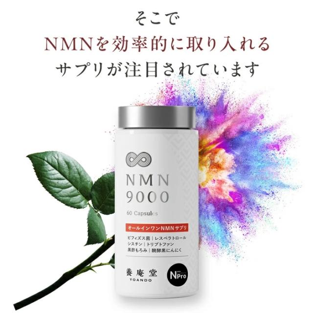 【正規品取扱店】養庵堂 NMN9000 9000mg 30日分 60粒入り エントリーモデル サプリメント サプリ 国産 純度99.9％ N-Pro 耐酸性カプセル ロングエフェクト処方 L-シスチン ビフィズス菌 善玉菌 腸内環境 健康 サポート ニコチンアミドモノヌクレオチド 高純度 日本製_6