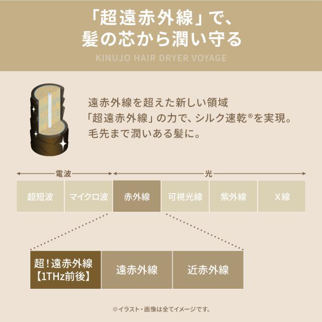 【正規品取扱店】KINUJO キヌージョ Hair Dryer Voyage ヘアドライヤー ヴォヤージュ HW001 海外対応 コンパクト 軽量 ヘアドライヤー_2