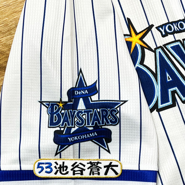 ☆送料無料☆横浜 DeNA ベイスターズ 池谷蒼大 ネーム 4 刺繍 ワッペン