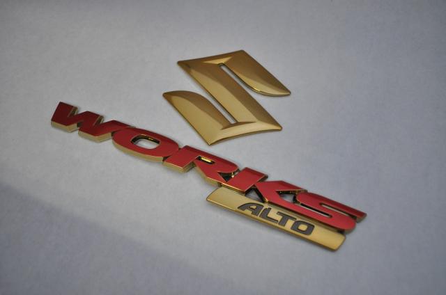 スズキ　カラー　エンブレム　送料無料　ＨＡ３６Ｓ　アルトワークス　ゴールド　リア２点　純正　メッキの通販は 9,125円