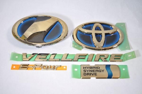 トヨタ　カラー　エンブレム　送料無料　２０系　ヴェルファイア　ハイブリッド　５点セット　カーパーツ　純正　メッキの通販は