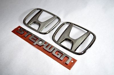 ホンダ　カラー　エンブレム　送料無料　ＲＫ１　ステップワゴン　ブラック　3点　カーパーツ　純正　メッキの通販は 14,800円