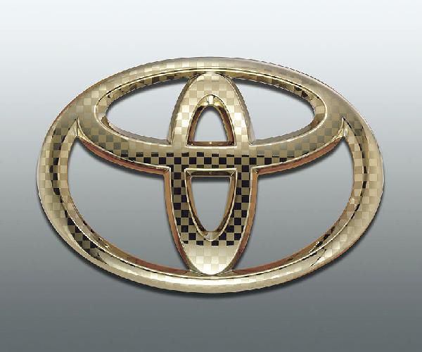 トヨタ　ファサネイトエンブレム　市松模様風　２００系　マジェスタ　セット　カラー付き　カーパーツ　純正　メッキの通販は