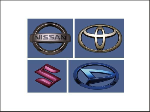 マツダ　カラー　エンブレム　送料無料　ＧＪ２ＦＷ　アテンザワゴン　前期/後期　レッド　４点　カーパーツ　純正　メッキの通販は